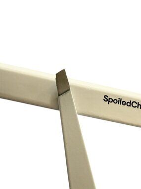 Spoiled Child White Slanted Tweezers Professional Grooming Tool Beauty New w box